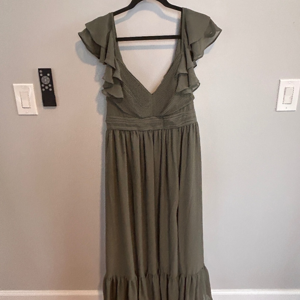 Olive Michelle Birdy Grey Dress—Size L, Tags On